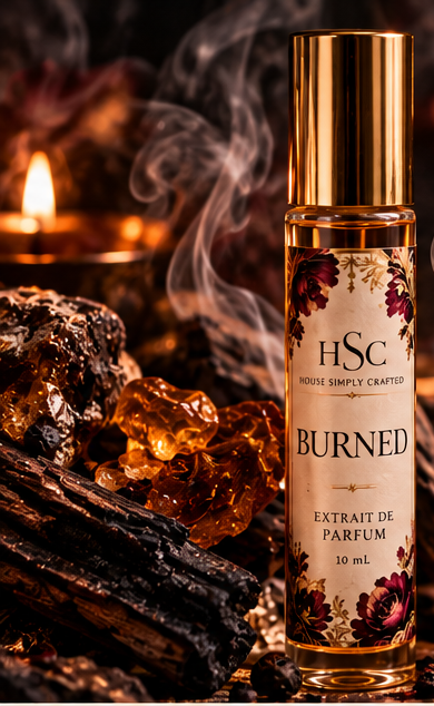 Burned 10 mL fragrance roller
