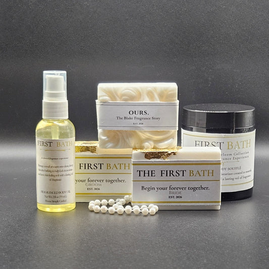 First Bath — The Blake Heirloom Collection shared fragrance experience, complete product set