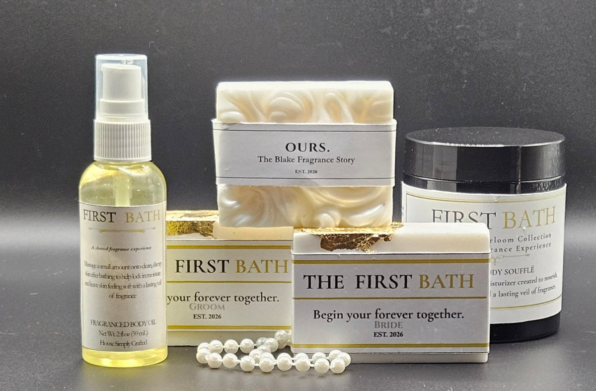 First Bath — The Blake Heirloom Collection shared fragrance experience, complete product set
