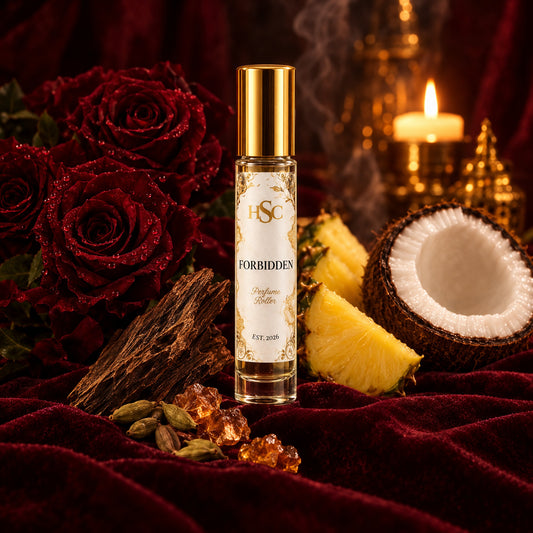 Forbidden fragrance roller with rose oud, amber and cashmere, House Simply Crafted