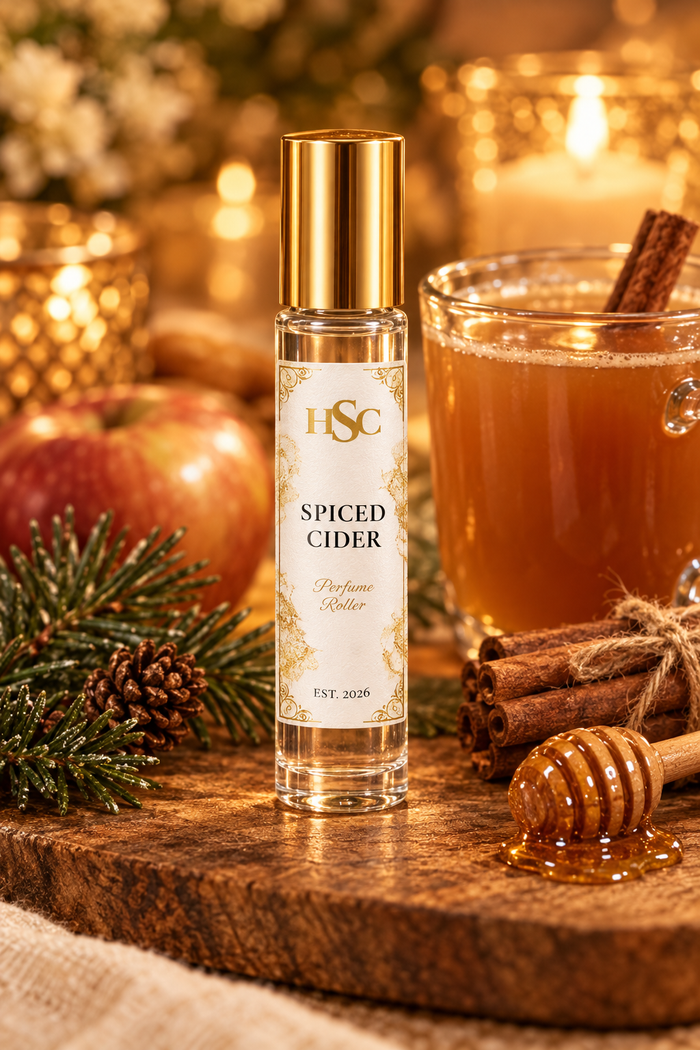 Spiced Cider fragrance roller with pine, cinnamon and honey, House Simply Crafted