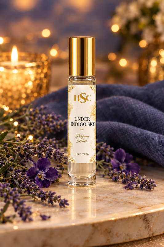 Under Indigo Sky fragrance roller with lavender and violet, House Simply Crafted